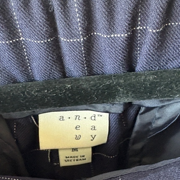 a new day Women's Navy Checkered Ankle Pants - Picture 3 of 11